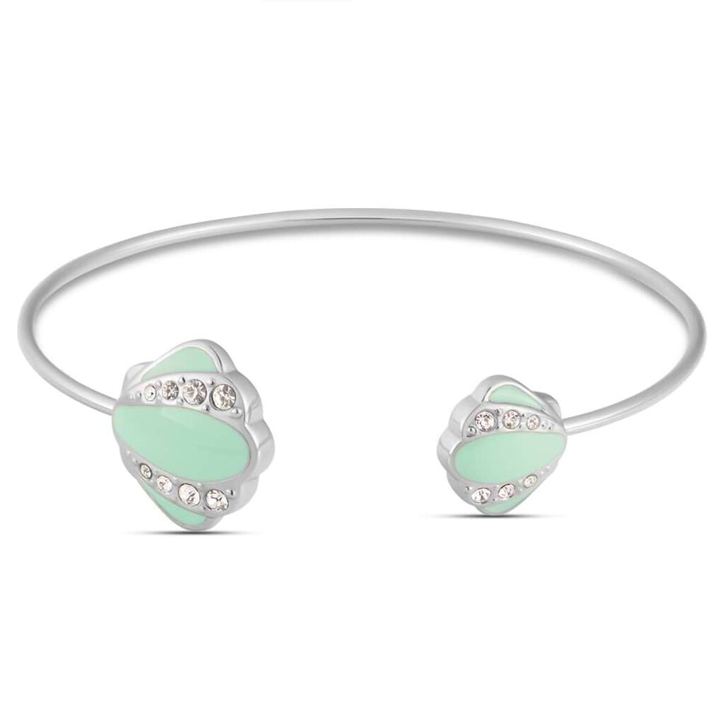 Stroili Bangle Lady Sweet Acciaio Conchiglia e Cristalli Collezione: Lady Sweet Argentato