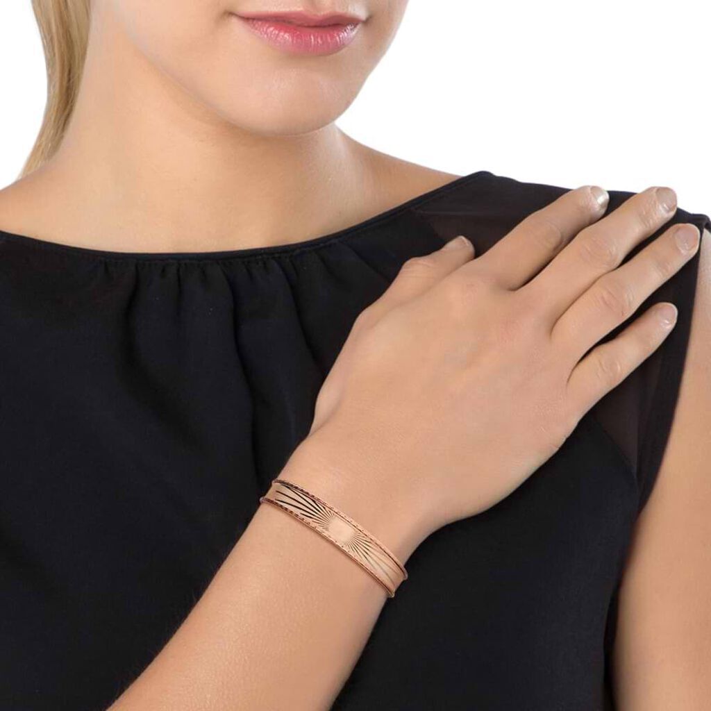 Stroili Bracciale bangle raggi in bronzo rosato Collezione: Sunlife Rosa