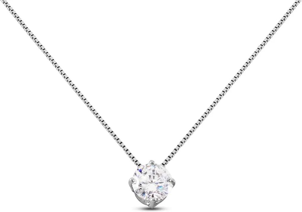 Stroili Collana Punto Luce Silver Elegance Argento Rodiato Cubic Zirconia Collezione: Silver Elegance Bianco