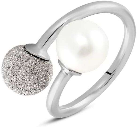 Stroili Anello Contrarie Silver Pearls Argento Rodiato Perla sintentica Collezione: Silver Pearls - Misura Bianco