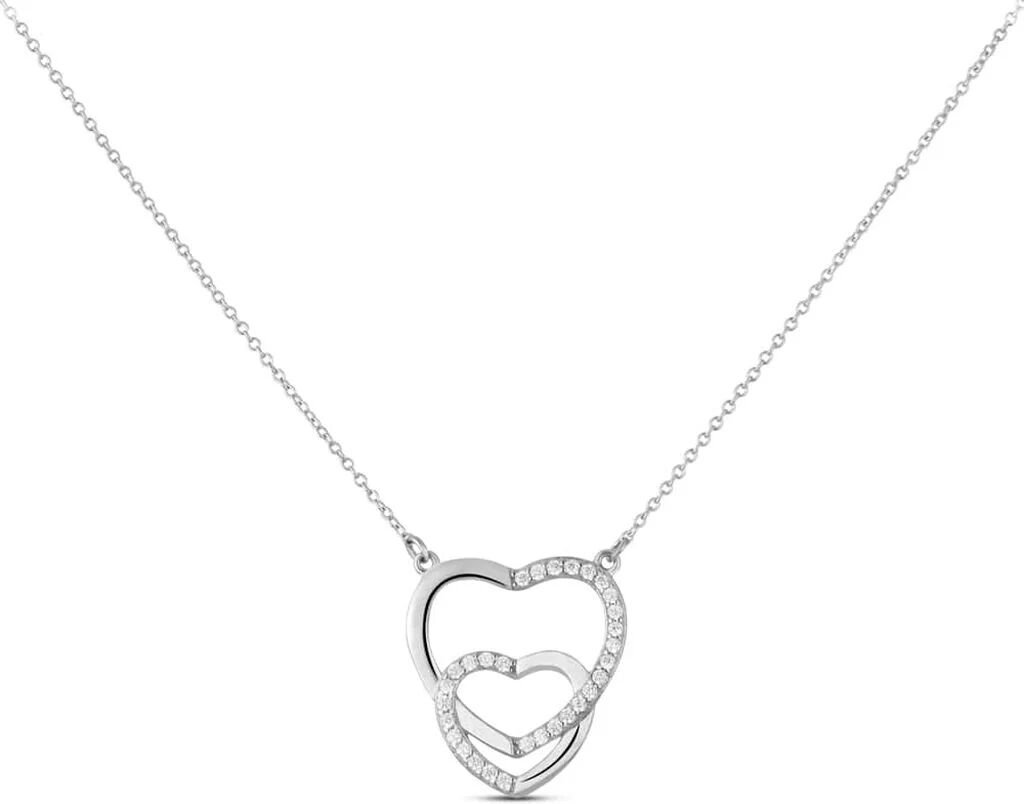 Stroili Girocollo cuori in argento 925 e zirconi Collezione: Silver Shine