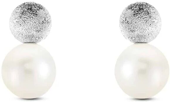 Stroili Orecchini Lobo Silver Pearls Argento Rodiato Perla sintentica Collezione: Silver Pearls Bianco