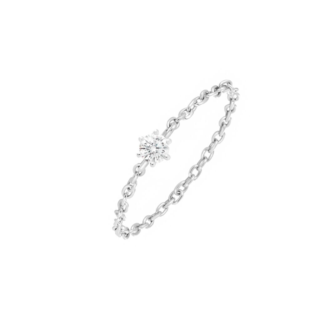 Stroili Anello Solitario Silver Elegance Argento Rodiato Cubic Zirconia Collezione: Silver Elegance - Misura 56 Bianco