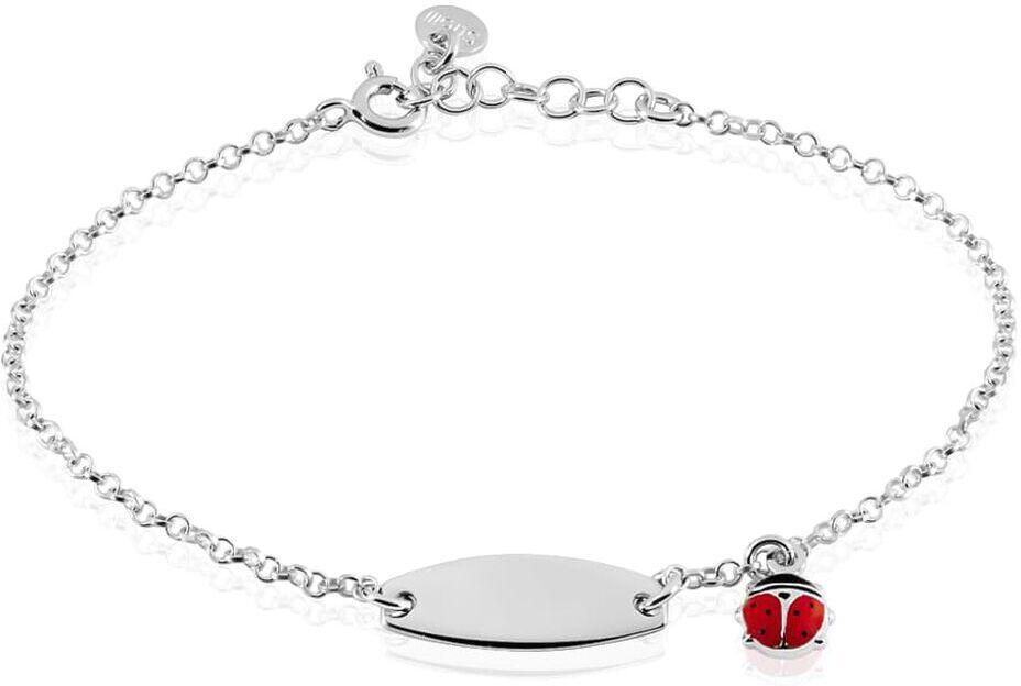 Stroili Bracciale Con Targhetta Silver Baby Argento Rodiato Collezione: Silver Baby Bianco