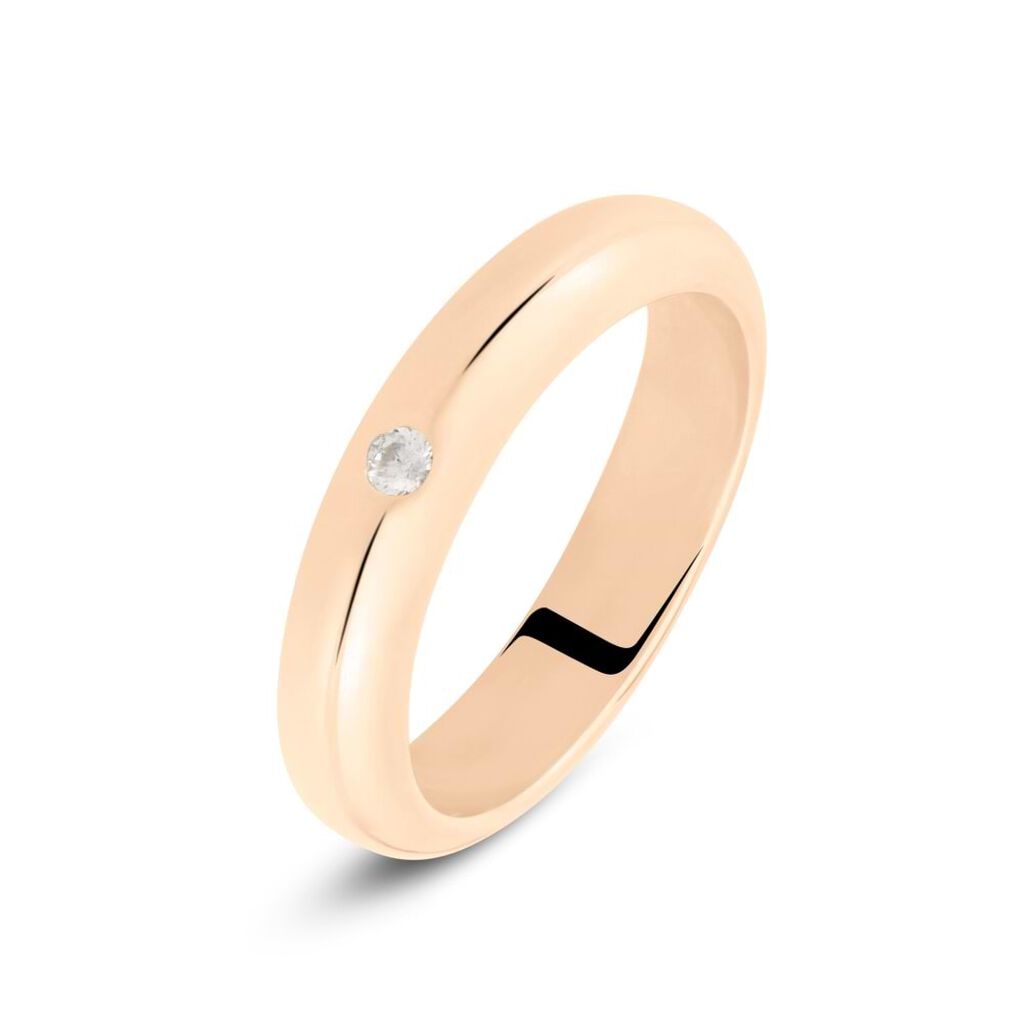 Stroili Fede Classica Leggera 4 mm Oro Rosa Diamante Collezione: Fede Leggera 750/1000 Oro Rosa