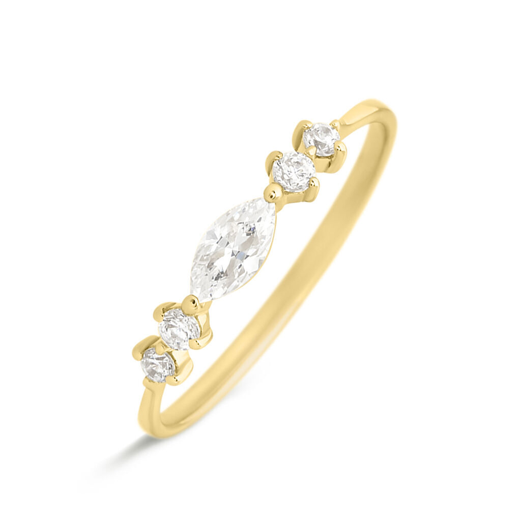 Stroili Anello Riviere Claire Oro Giallo Cubic Zirconia Collezione: Claire - Misura 58 Oro Giallo