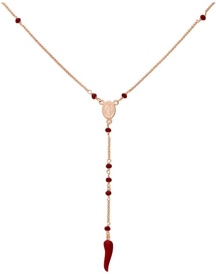 Stroili Collana Rosario Silver Soul Argento Rosa Cristallo Collezione: Silver Soul Rosa