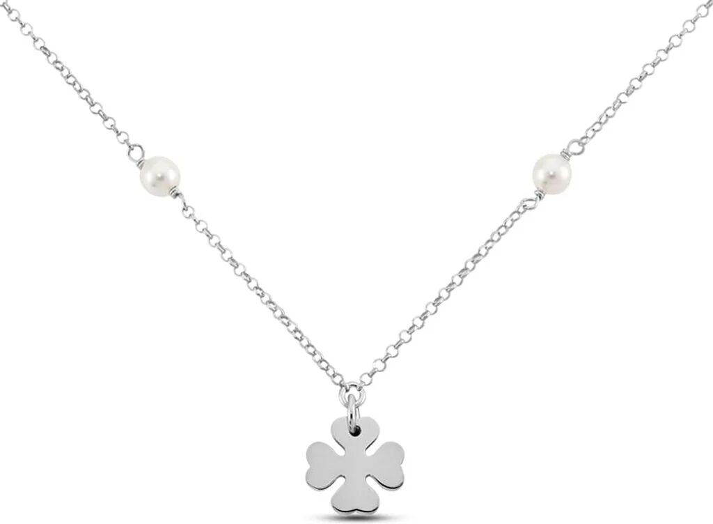 Stroili Collana Silver Pearls Argento Rodiato Perla sintentica Collezione: Silver Pearls Bianco