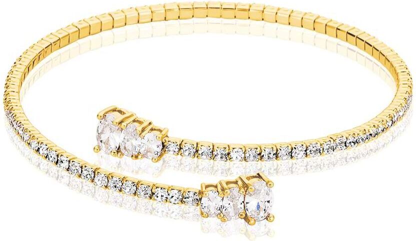 Stroili Bangle in metallo dorato e strass Collezione: Romantic Shine Giallo