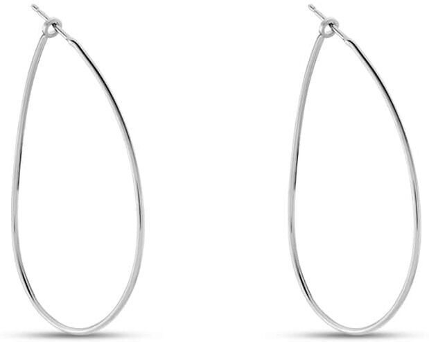 Stroili Orecchini A Cerchio Silver Collection Argento Rodiato Collezione: Silver Collection Bianco