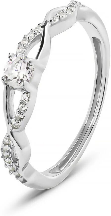 Stroili Anello Solitario Silver Elegance Argento Rodiato Cubic Zirconia Collezione: Silver Elegance - Misura 58 Bianco