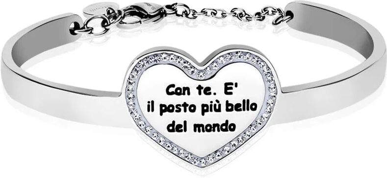 Stroili Bangle Lady Message Acciaio Cristallo Collezione: Lady Message Bianco