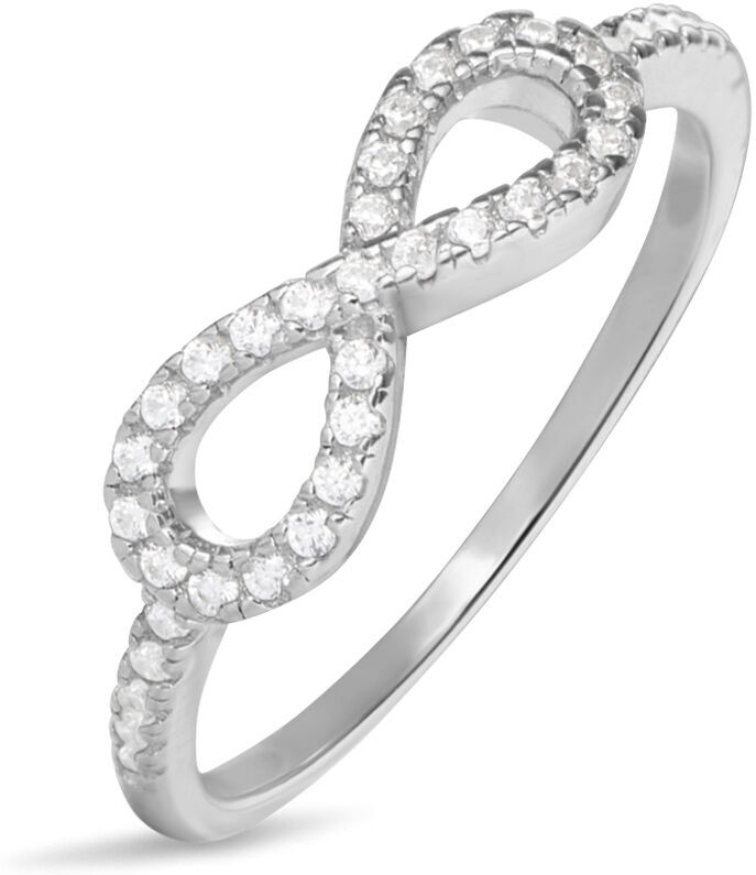 Stroili Anello Fantasia Silver Moments Argento Rodiato Cubic Zirconia Collezione: Silver Moments - Misura 56 Bianco