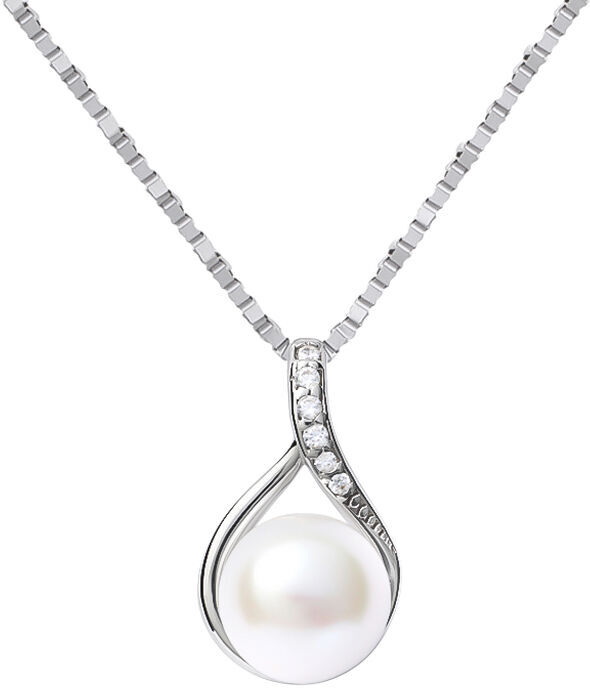 Stroili Collana Gabrielle Oro Bianco Perla D'Acqua Dolce Cubic Zirconia Collezione: Gabrielle Oro Bianco