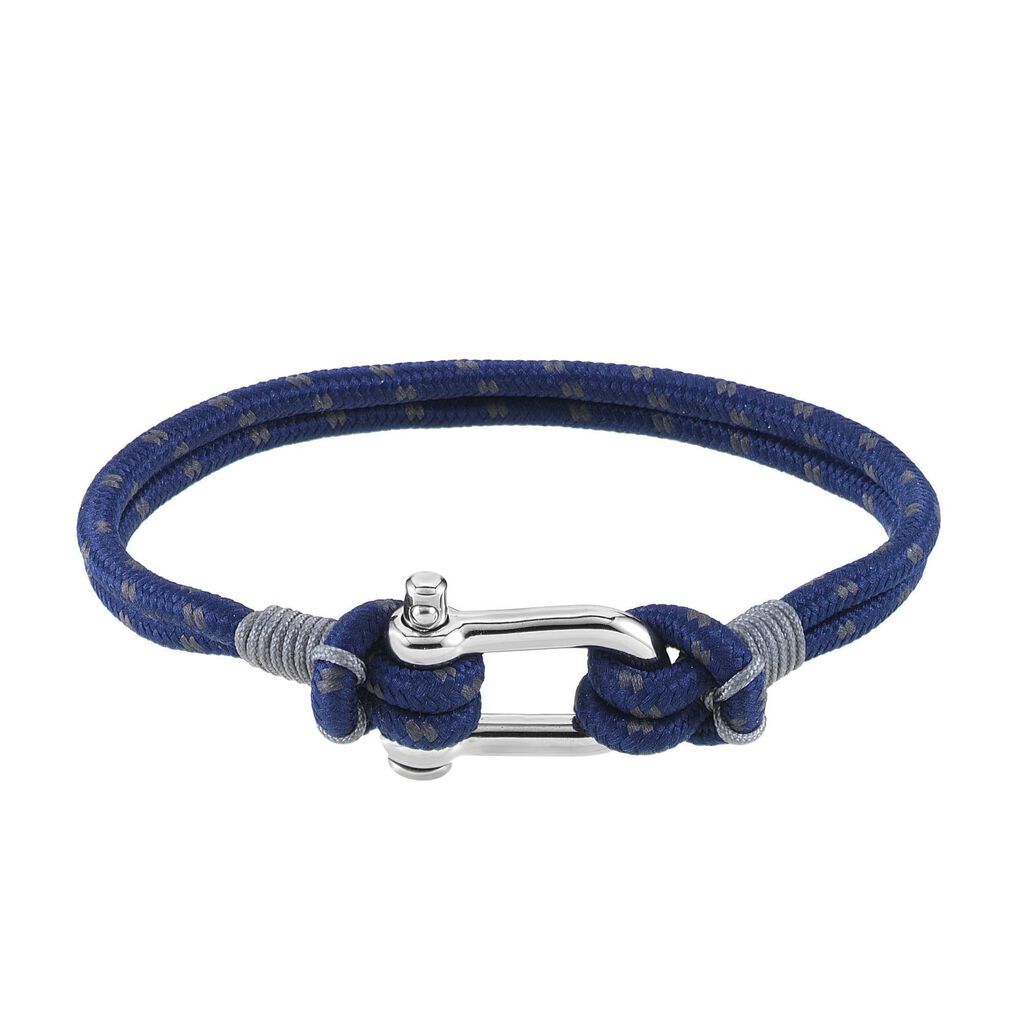 Stroili Bracciale in acciaio e corda Collezione: Man Code