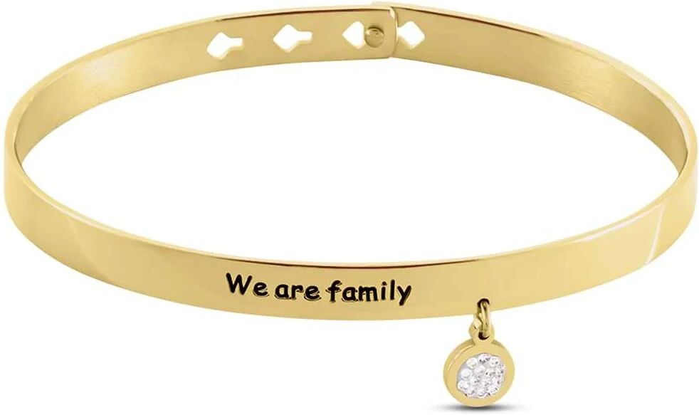 Stroili Bangle Lady Message Acciaio Dorato Cristallo Collezione: Lady Message Giallo