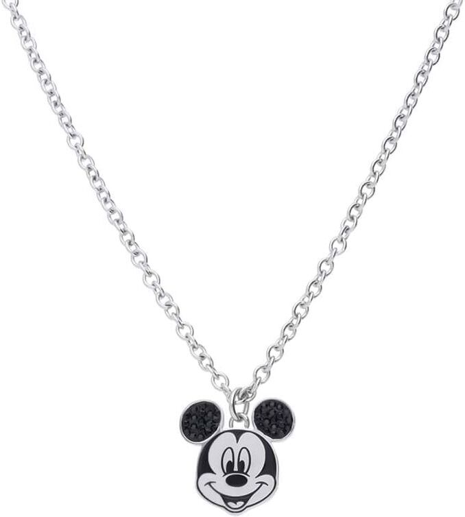 Stroili Collana in acciaio con viso di Topolino e strass neri Collezione: Mickey Mouse & Friends Argentato