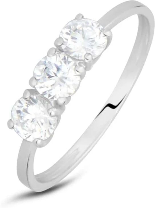 Stroili Anello Trilogy Claire Oro Bianco Cubic Zirconia Collezione: Claire - Misura 57 Oro Bianco