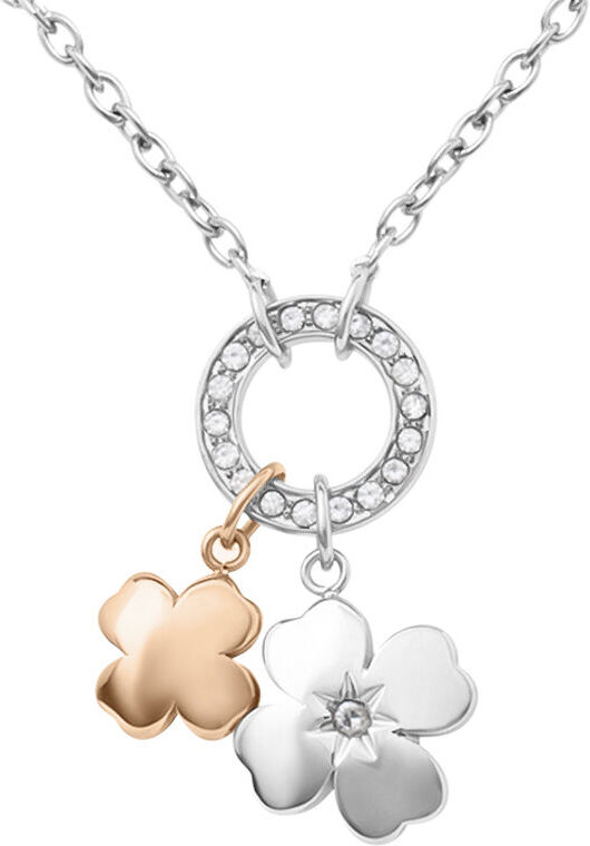 Stroili Collana Lady Chic Acciaio Bicolore Bianco / Rosa Cristallo Collezione: Lady Chic Bicolore Bianco / Rosa