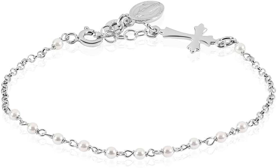 Stroili Bracciale Rosario Silver Soul Argento Rodiato Perla sintentica Collezione: Silver Soul Bianco