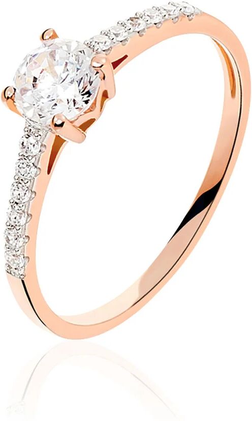 Stroili Anello Solitario Claire Oro Rosa Cubic Zirconia Collezione: Claire - Misura 60 Oro Rosa