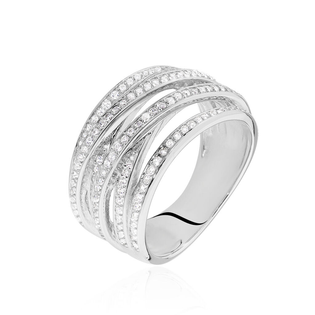 Stroili Anello Silver Shine Argento Rodiato Cubic Zirconia Collezione: Silver Shine - Misura 56 Bianco