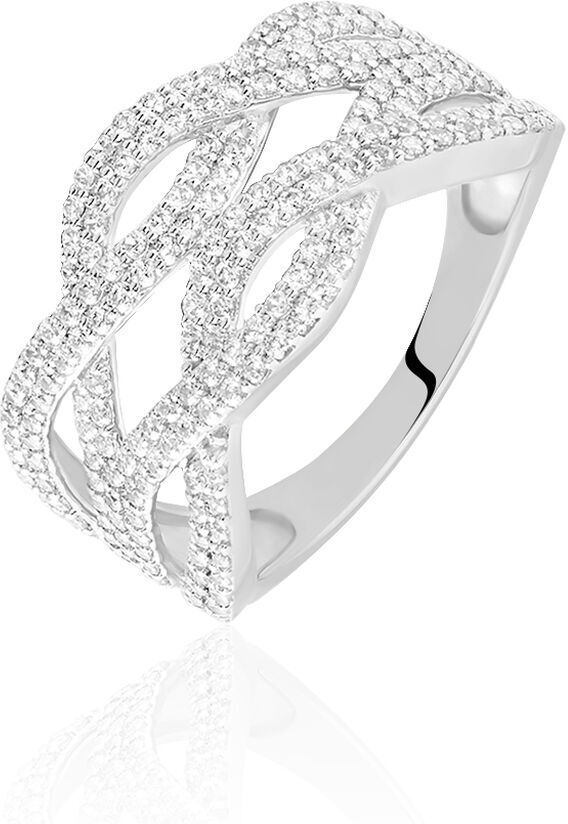 Stroili Anello Silver Shine Argento Rodiato Cubic Zirconia Collezione: Silver Shine - Misura 56 Bianco