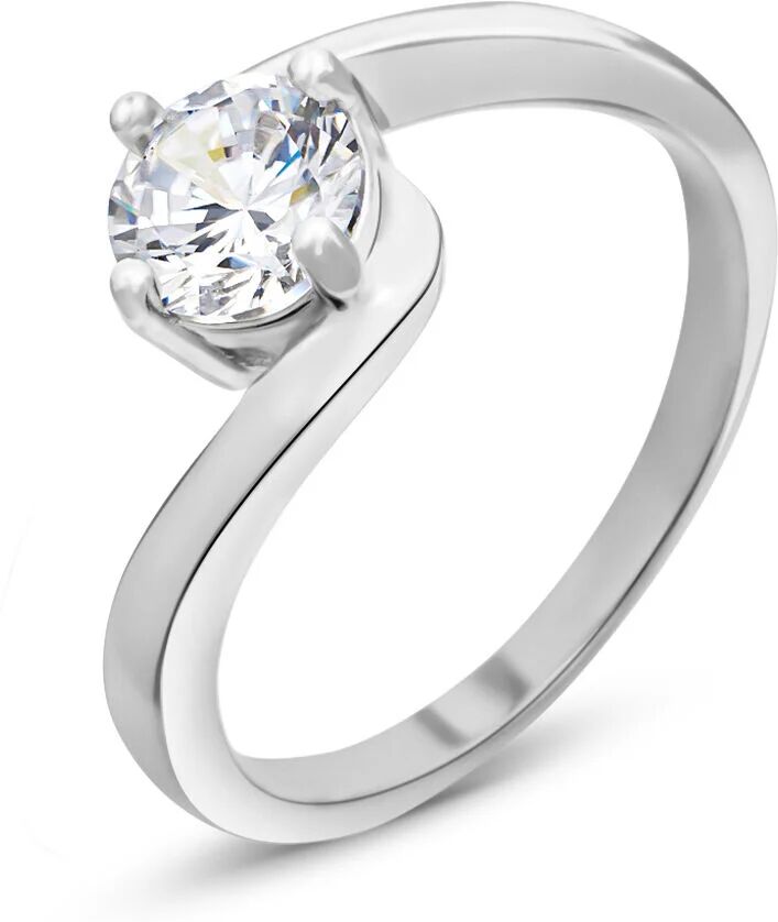 Stroili Anello Solitario Silver Elegance Argento Rodiato Cubic Zirconia Collezione: Silver Elegance - Misura 56 Bianco