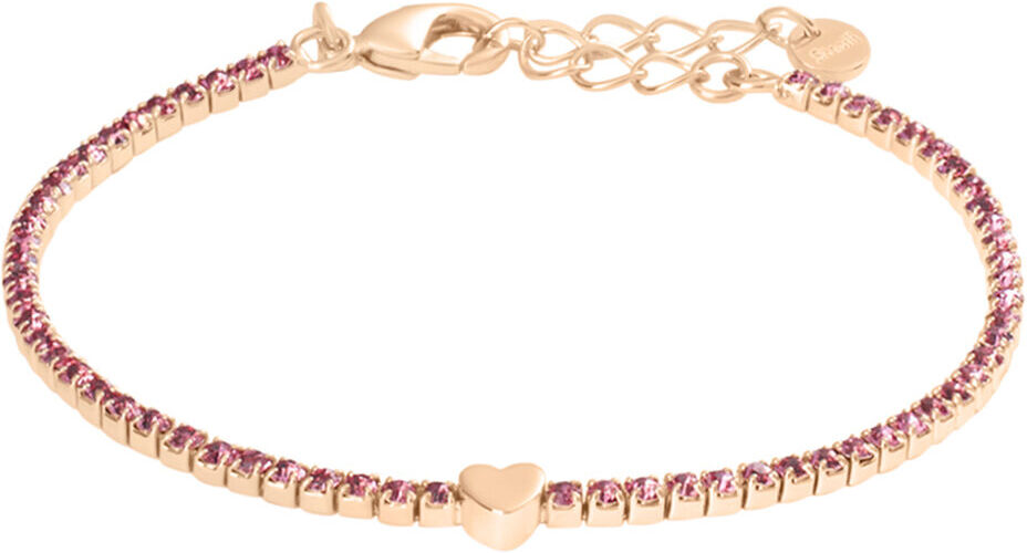 Stroili Bracciale Tennis Romantic Shine Metallo Rosa Cristallo Collezione: Romantic Shine Rosa