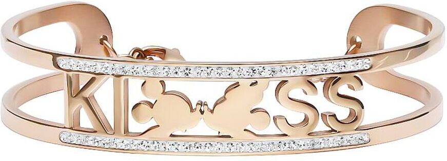 Stroili Bangle Lady Message Acciaio Rosato Disney e Cristalli Collezione: Lady Message Rosa