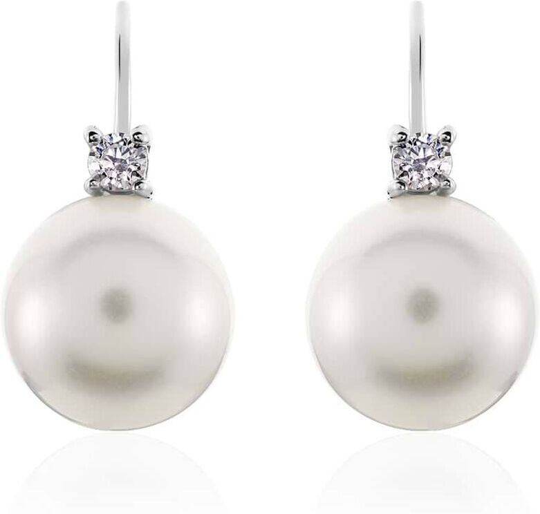 Stroili Orecchini Pendenti Silver Pearls Argento Rodiato Perla sintentica Cubic Zirconia Collezione: Silver Pearls Bianco