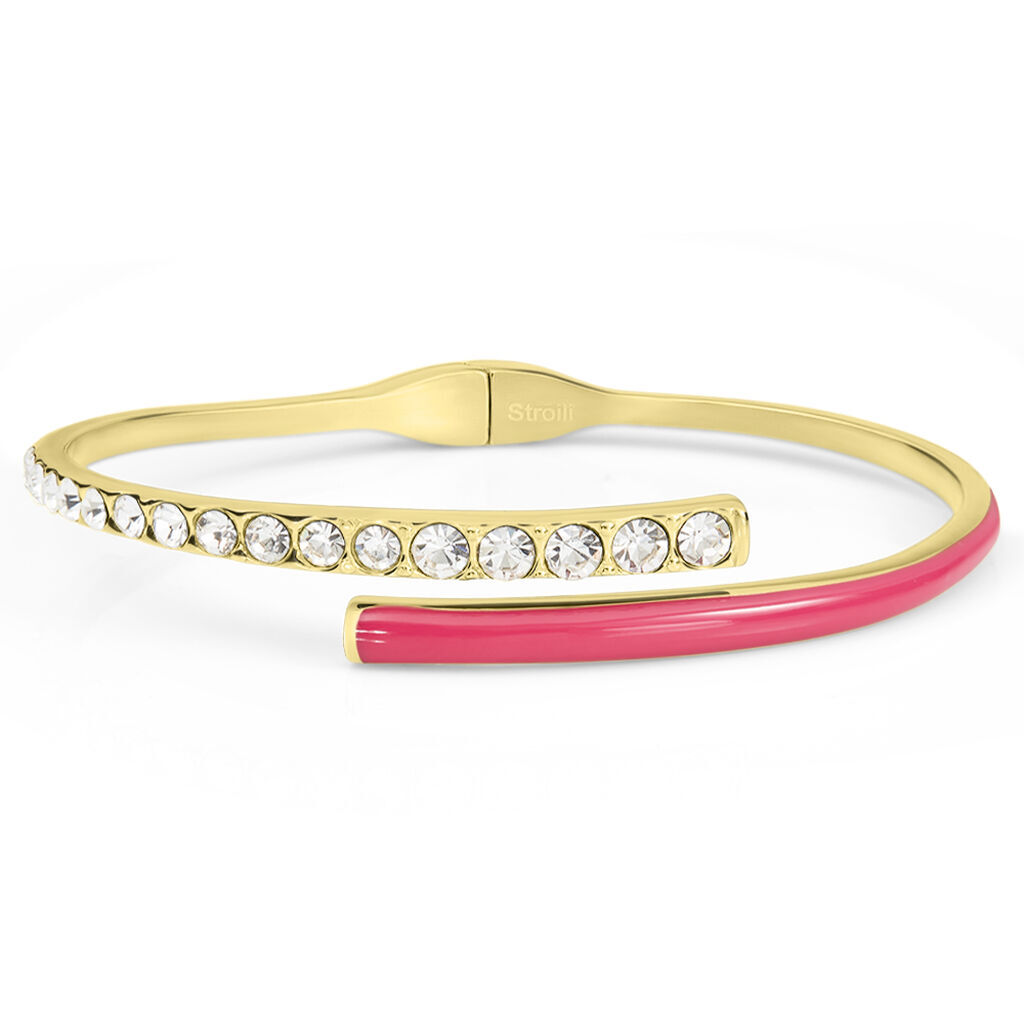 Stroili Bangle Lady Sweet Acciaio Dorato Cristallo Collezione: Lady Sweet Giallo