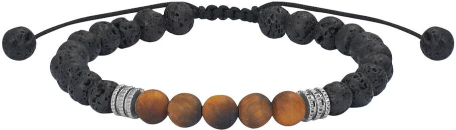 Stroili Bracciale Man Code Ottone Nero Pietra lavica Collezione: Man Code