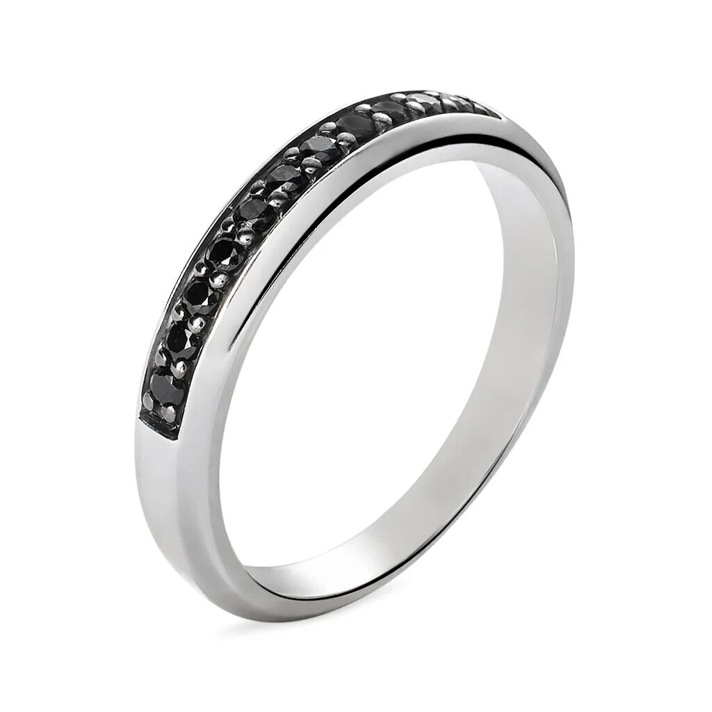 Stroili Anello Semi-eternity Gentleman Argento Rodiato Cubic Zirconia Collezione: Gentleman - Misura 62 Bianco