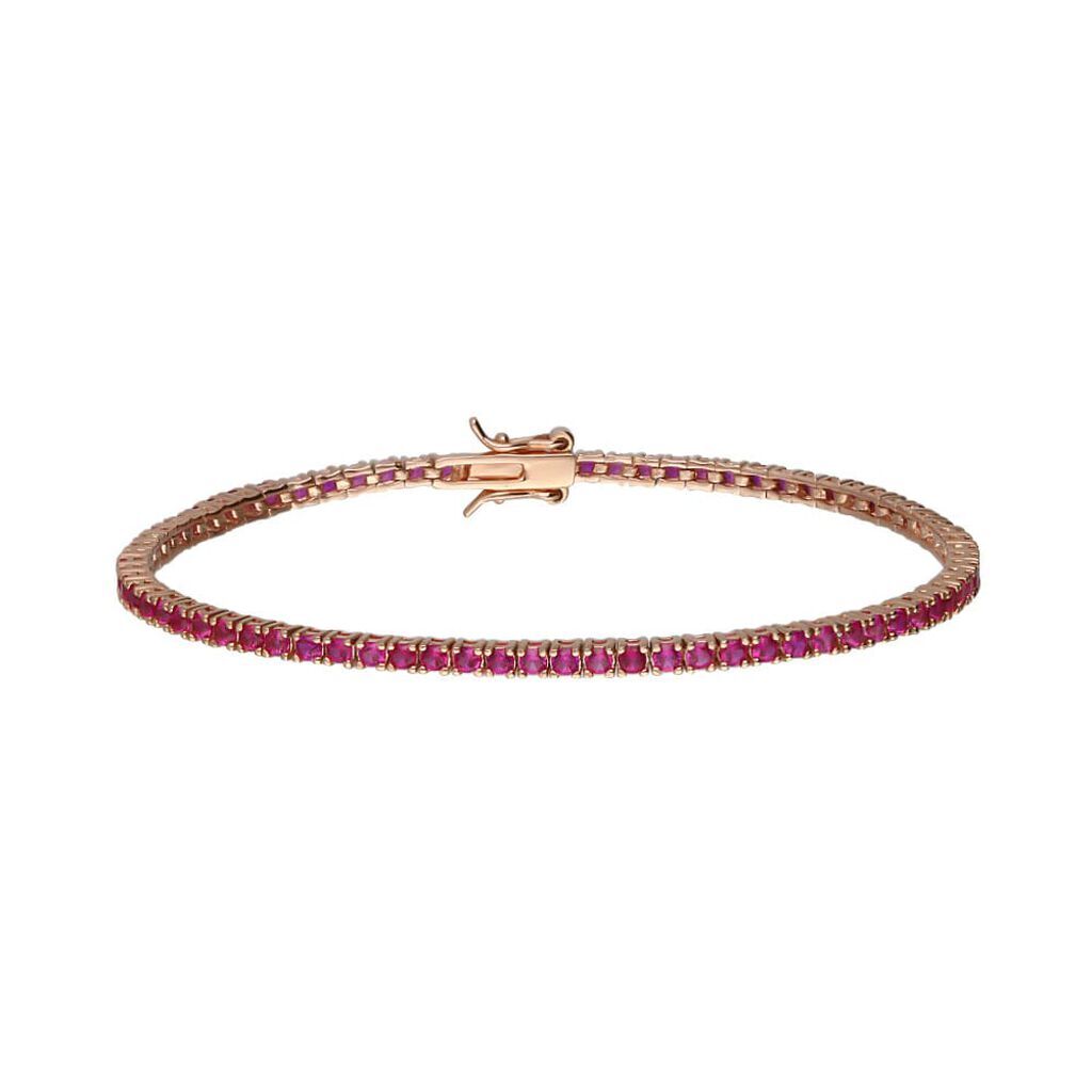 Stroili Bracciale Tennis Silver Rainbow Argento Rosa Cubic Zirconia Collezione: Silver rainbow Rosa