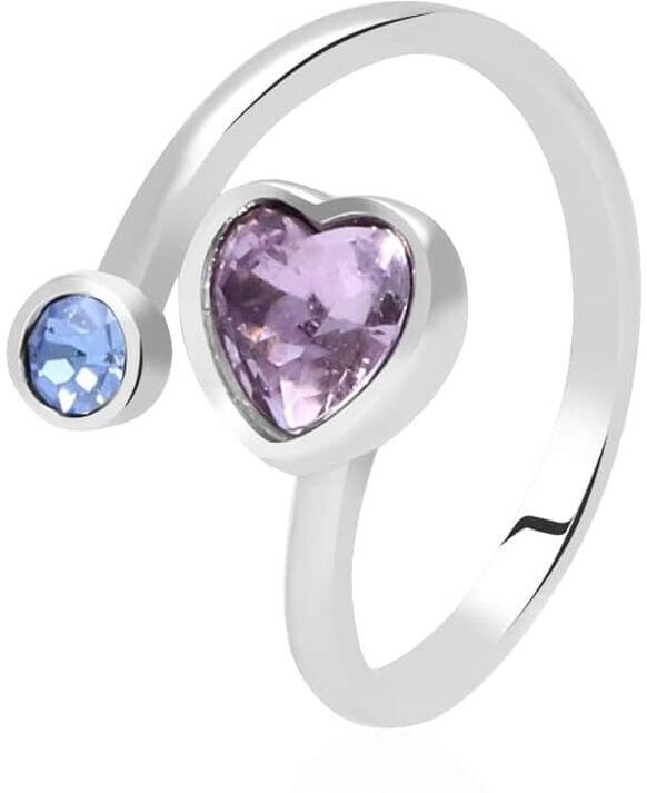 Stroili Anello Contrarie Violet Ottone Cristallo Collezione: Violet - Misura Bianco