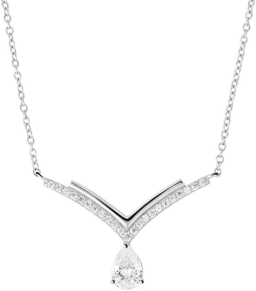 Stroili Collana Punto Luce Silver Elegance Argento Rodiato Cubic Zirconia Collezione: Silver Elegance Bianco