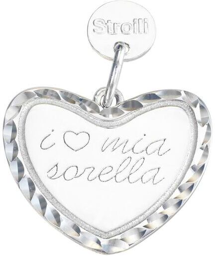 Stroili Charm in argento rodiato diamantato Collezione: Love Beats Bianco