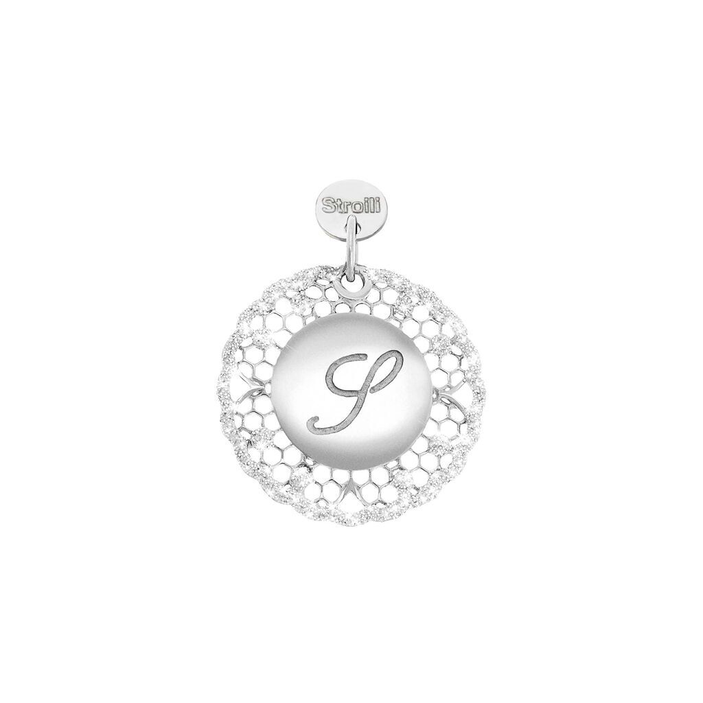 Stroili Charm in argento rodiato e glitter Collezione: Love Beats Bianco