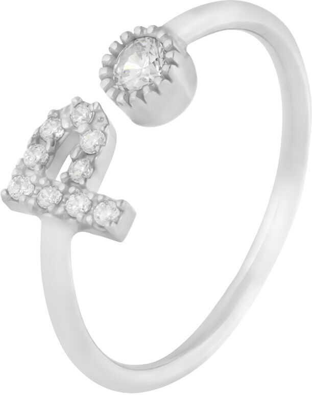 Stroili Anello Fantasia Silver Moments Argento Rodiato Cubic Zirconia Collezione: Silver Moments - Misura Bianco