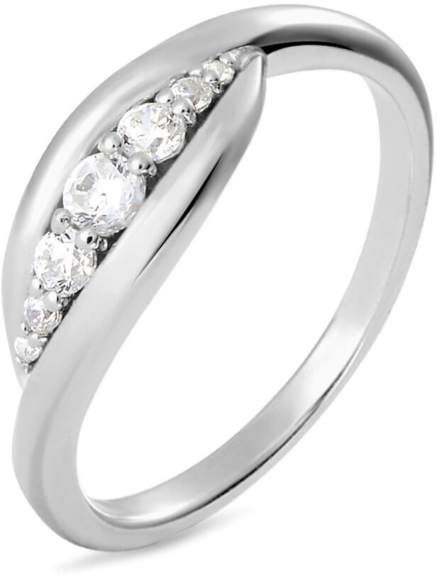 Stroili Anello Riviere Silver Shine Argento Rodiato Cubic Zirconia Collezione: Silver Shine - Misura 50 Bianco