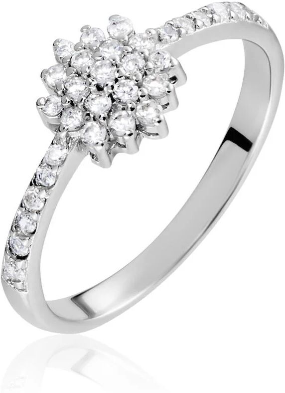 Stroili Anello Silver Shine Argento Rodiato Cubic Zirconia Collezione: Silver Shine - Misura 52 Bianco