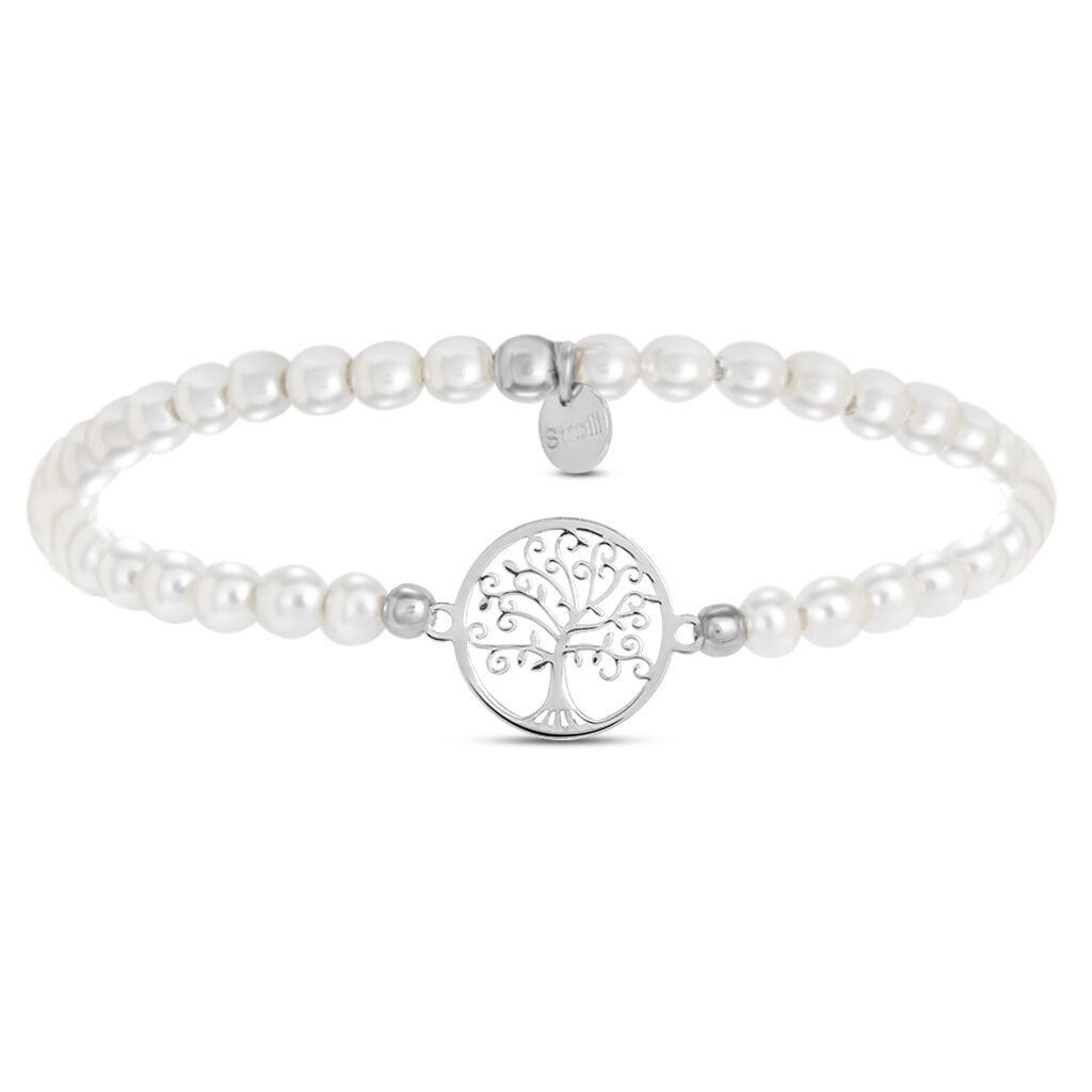 Stroili Bracciale Silver Pearls Argento Rodiato Perla sintentica Collezione: Silver Pearls Bianco