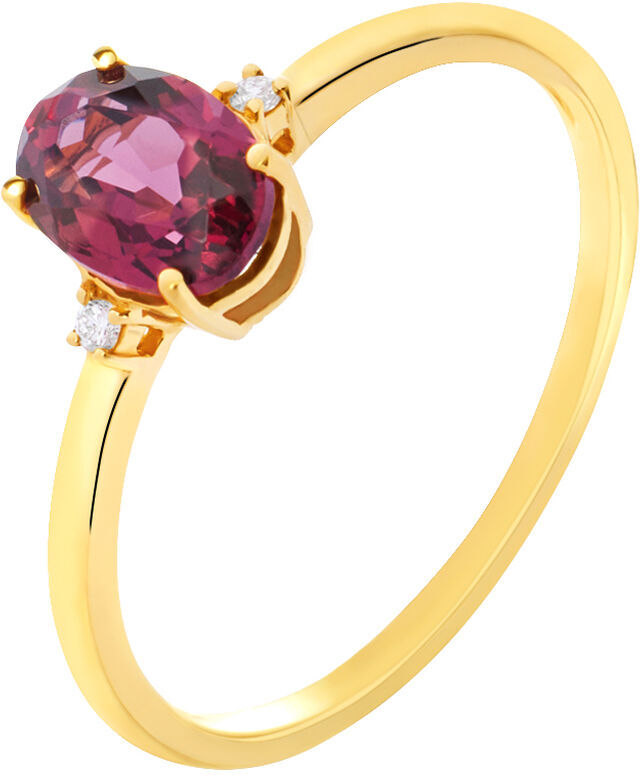 Stroili Anello Solitario Jasmine Oro Giallo Rodolite Diamante Collezione: Jasmine - Misura 54 Oro Giallo