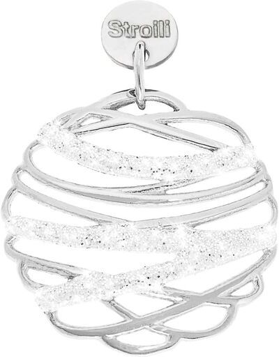 Stroili Charm in argento rodiato e glitter Collezione: Love Beats Bianco