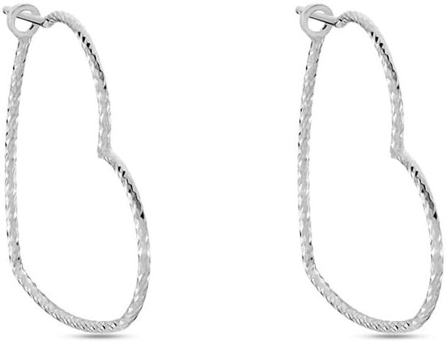 Stroili Orecchini A Cerchio Silver Collection Argento Rodiato Collezione: Silver Collection Bianco