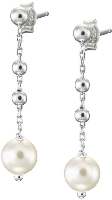 Stroili Orecchini Pendenti Silver Pearls Argento Rodiato Perla sintentica Collezione: Silver Pearls Bianco