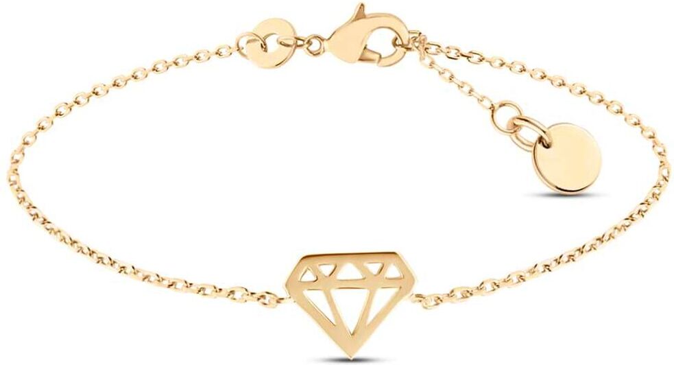 Stroili Bracciale placcato oro con dettaglio a forma di diamante Collezione: Golden Dream Giallo