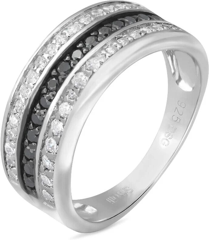 Stroili Anello Fascia Silver Shine Argento Rodiato Cubic Zirconia Collezione: Silver Shine - Misura 48 Bianco