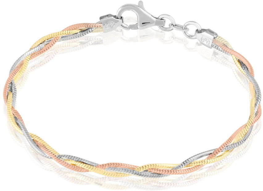 Stroili Bracciale Catena Silver Collection Argento Tricolore Collezione: Silver Collection Tricolore